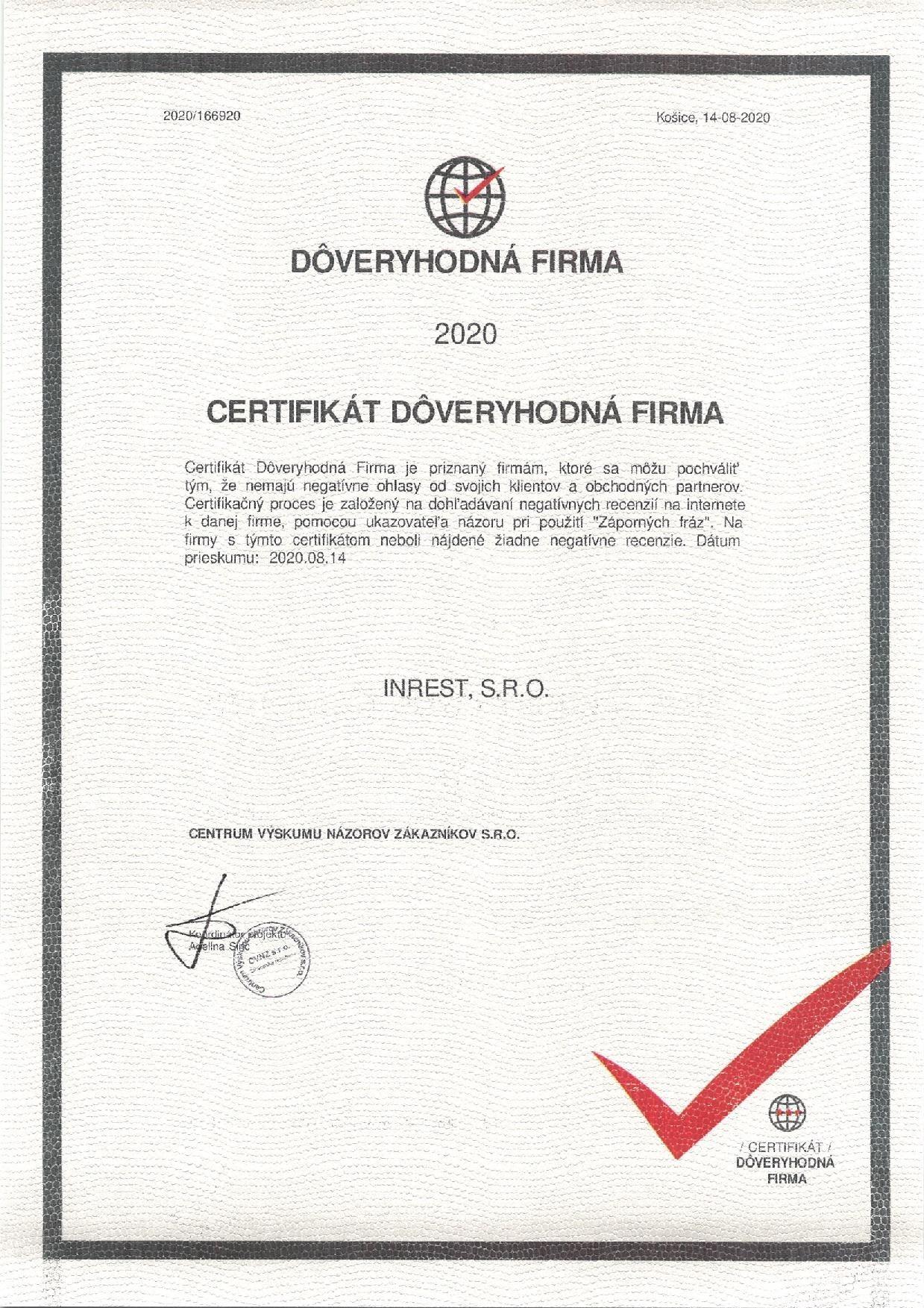 Dôveryhodná firma
